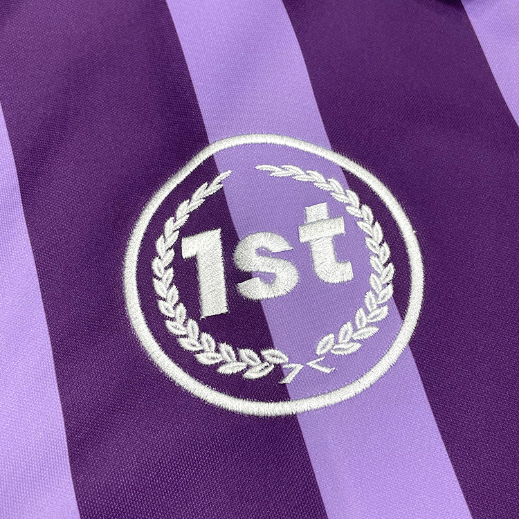 Sublimation Striped Embroidery Oversized Retro Football Jersey