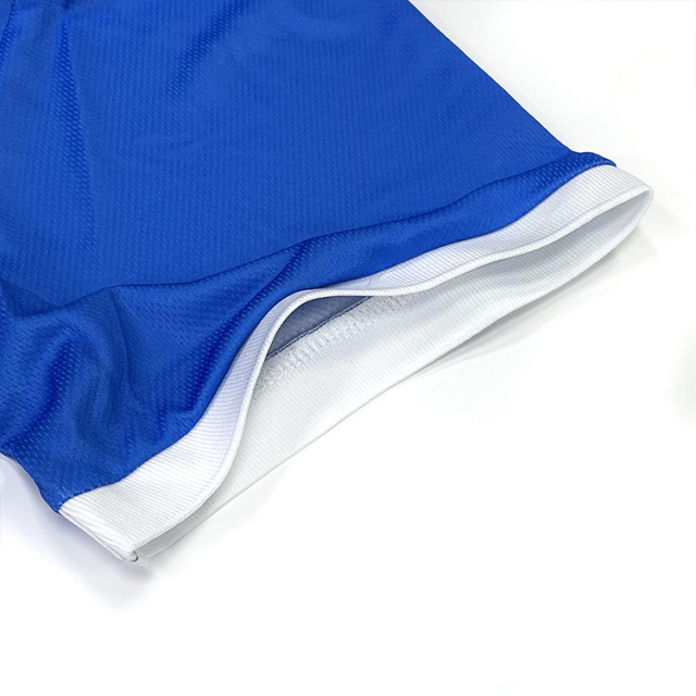 Sublimation Soccer Shirts Rib Polo Design Blue Football Jersey
