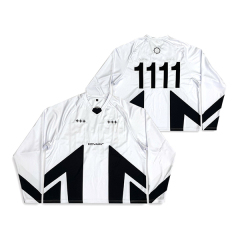 Black Withe Sublimation Embroidery Long Sleeves Football Jersey