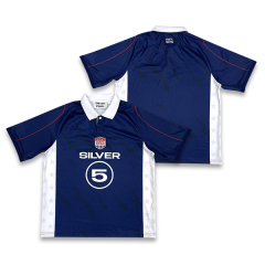 Sublimation Cut and Sew Badge Embroidery Soccer Jersey