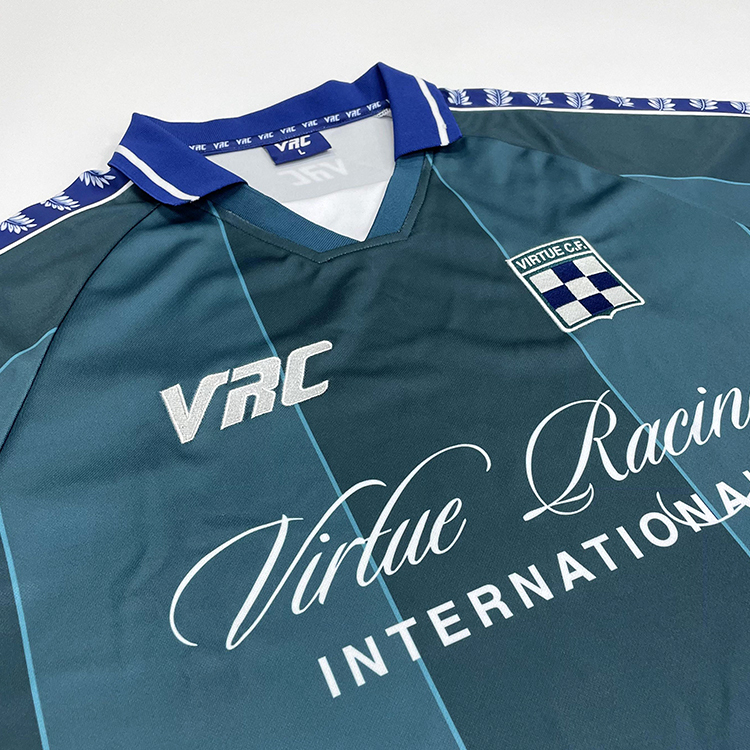 Sublimation Classic Striped Embroidery Football Shirts