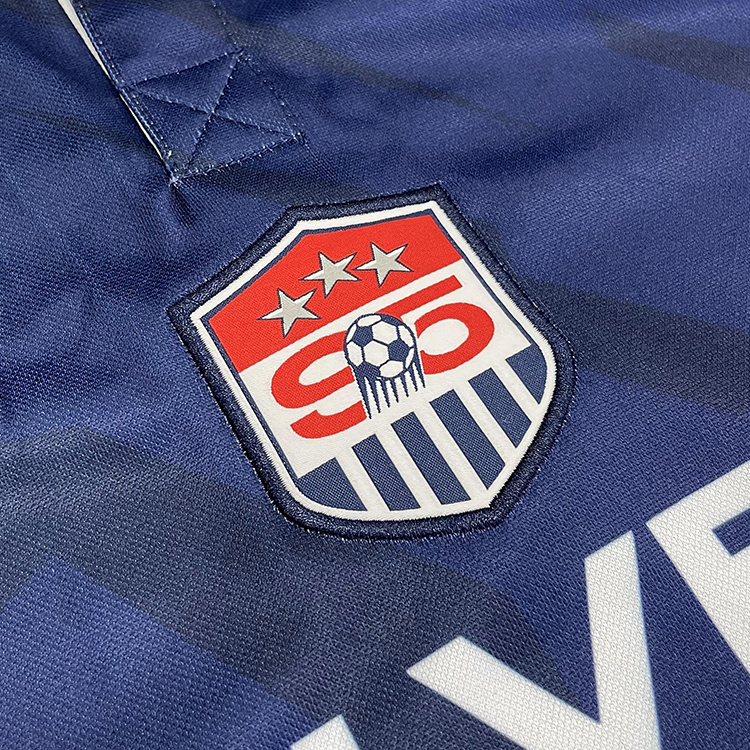 Sublimation Cut and Sew Badge Embroidery Soccer Jersey