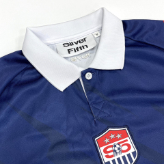 Sublimation Cut and Sew Badge Embroidery Soccer Jersey