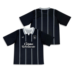 Sublimation Black Retro Design Football Shirts