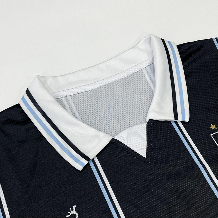 Sublimation Black Retro Design Football Shirts