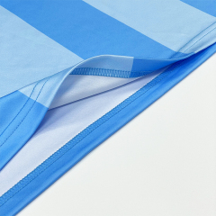 Blue Embroidery Sublimation Retro Design Football Shirts