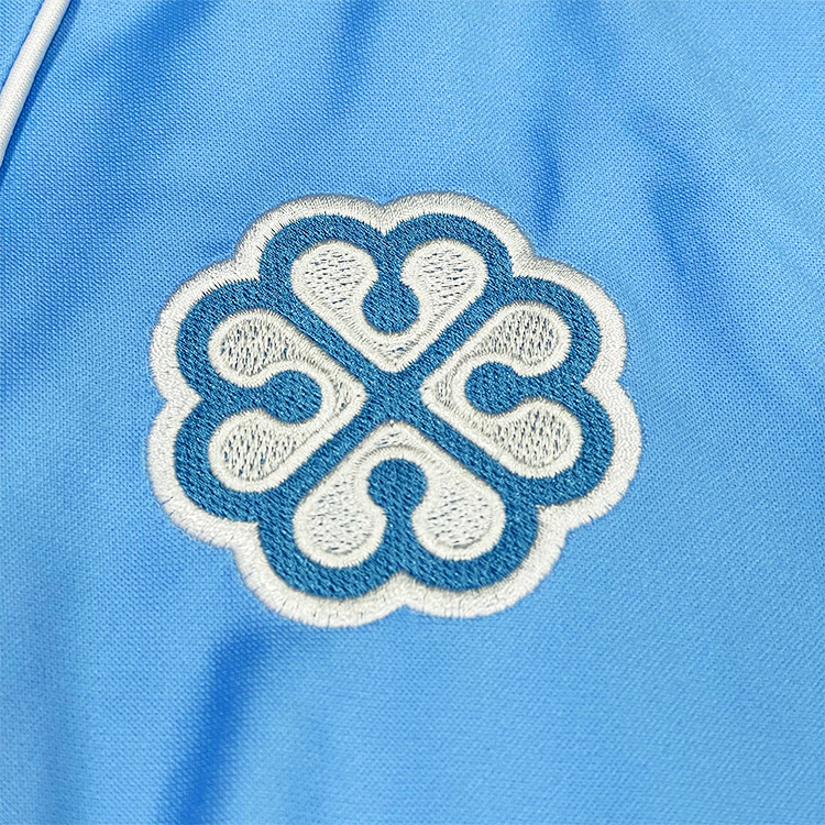 Blue Embroidery Sublimation Retro Design Football Shirts