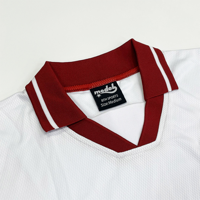 Withe Sublimation Design Embroidery Soccer Jersey