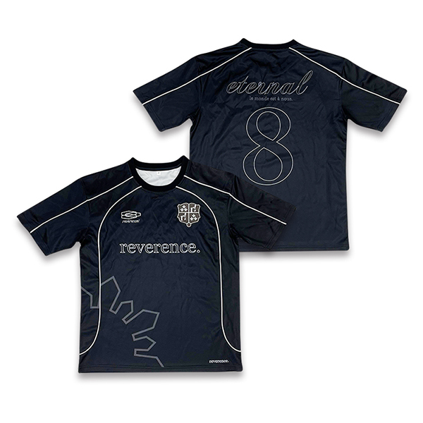Custom Sublimation Design Embroidery Black Soccer Shirts