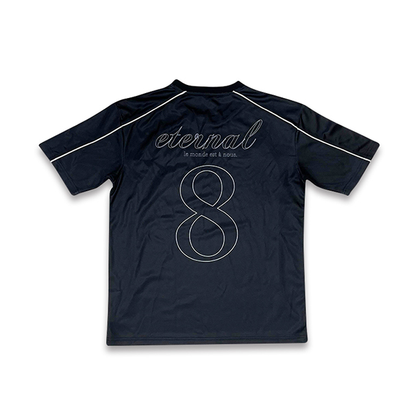 Custom Sublimation Design Embroidery Black Soccer Shirts