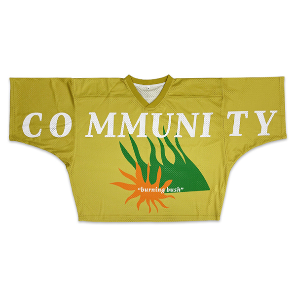 Sublimation Puff Logo Design Mesh Oversized Fans American Football Shirts