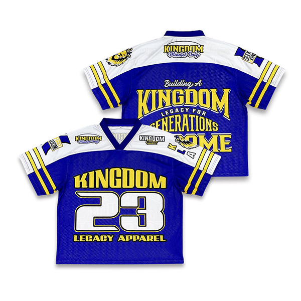 Sublimation Cut and Sew Design Boxy Fit Mesh Fans American Football Jersey