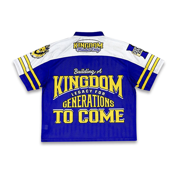 Sublimation Cut and Sew Design Boxy Fit Mesh Fans American Football Jersey