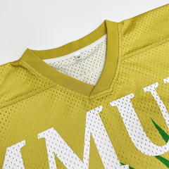 Sublimation Puff Logo Design Mesh Oversized Fans American Football Shirts