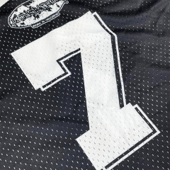Sublimation Boxy Black White Design Mesh Football Jersey