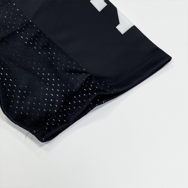 Sublimation Boxy Black White Design Mesh Football Jersey
