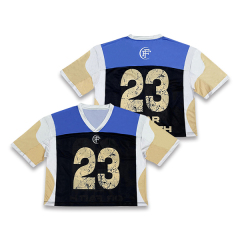 Custom Design Mesh Boxy Fit Sublimation Football Jersey