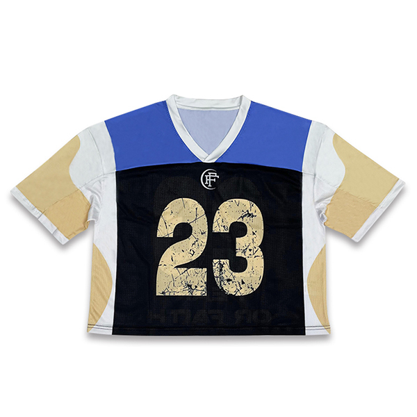 Custom Design Mesh Boxy Fit Sublimation Football Jersey