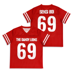 Classic Red Design Sublimation Fans American Football Jersey
