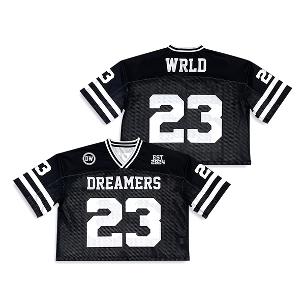 Classic Design Black Boxy Fit Mesh Fans American Football Jersey