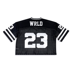 Classic Design Black Boxy Fit Mesh Fans American Football Jersey