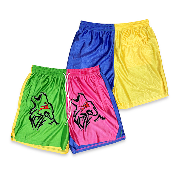 Custom Embroidery Two Tone Design Basketball Shorts