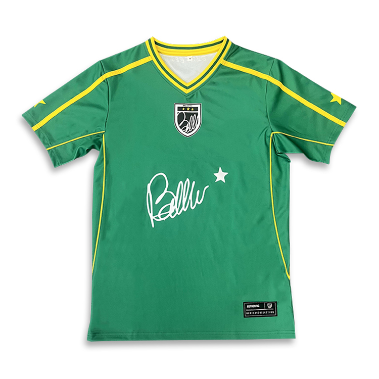 Sublimation Cut and Sew Design Green Soccer Shirts