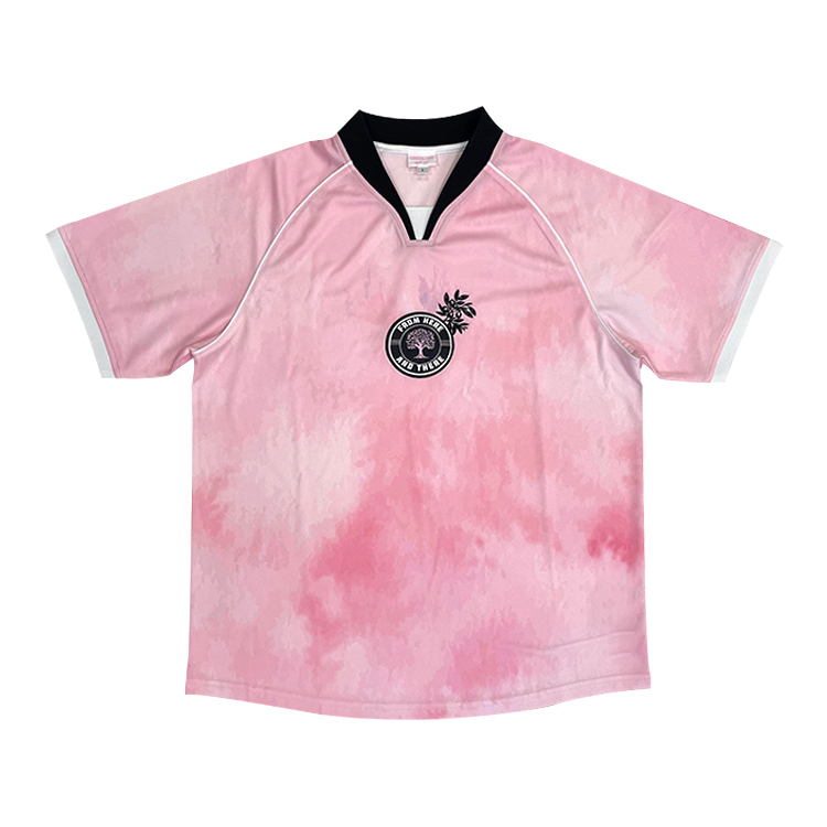 Pink Soccer Shirts Custom Design Sublimation Embroidery Football Jersey