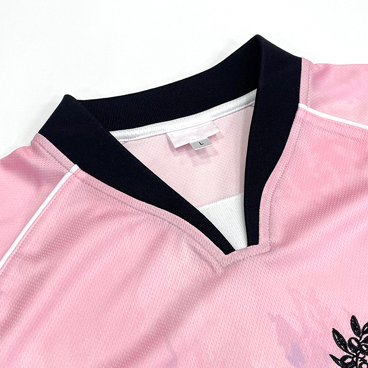 Pink Soccer Shirts Custom Design Sublimation Embroidery Football Jersey