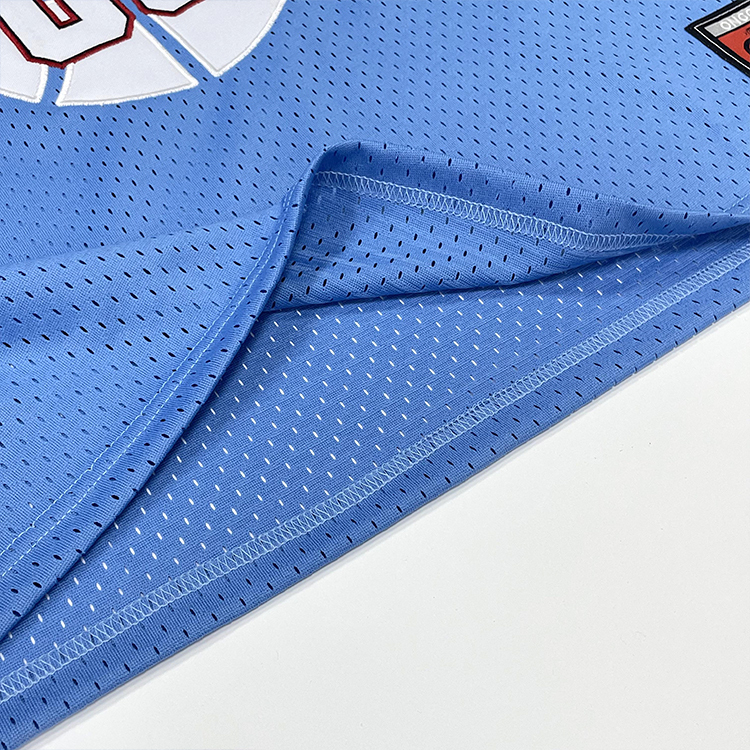 Custom Embroidery Blue Design Basketball Jersey