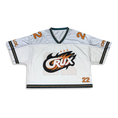 White Sublimation Mesh Boxy Fit Oversize American Football Shirts