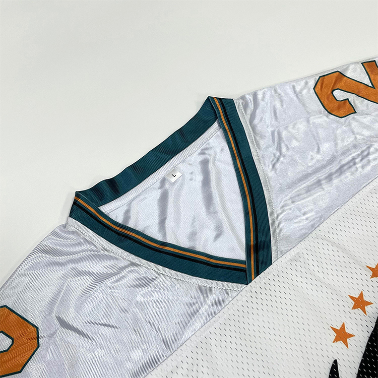White Sublimation Mesh Boxy Fit Oversize American Football Shirts