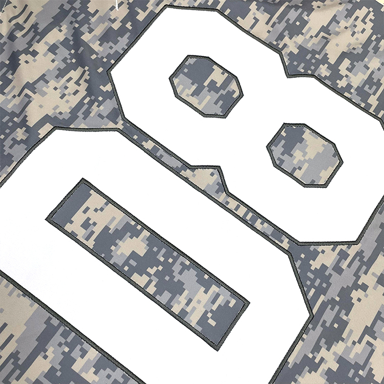 Sublimation Patchwork Design Embroidery Oversize American Football Jersey