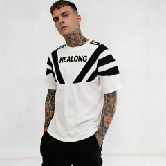 Street Style Blue Sublimation Embroidery Football Jersey