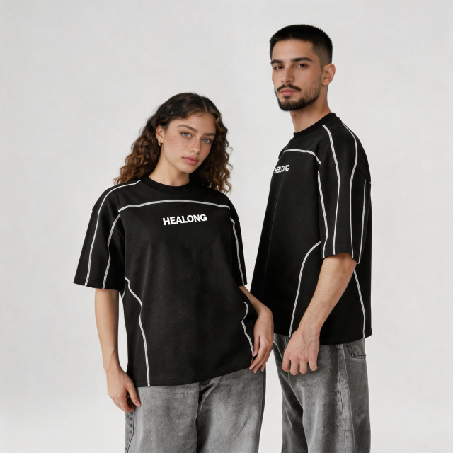 Sublimation Striped Embroidery Oversized Retro Football Jersey