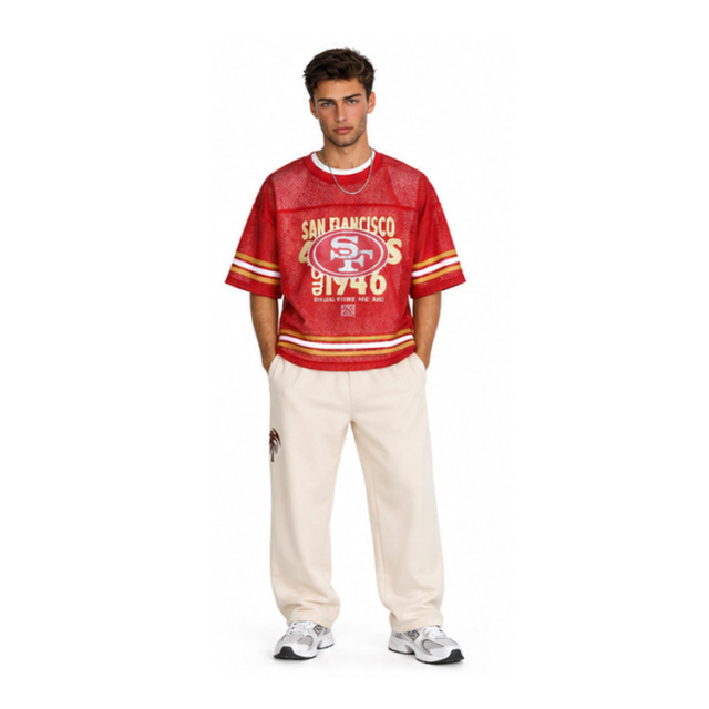 Custom Retro Soccer Jersey Breathable Mesh Fabric Oversized Retro football Jersey for men