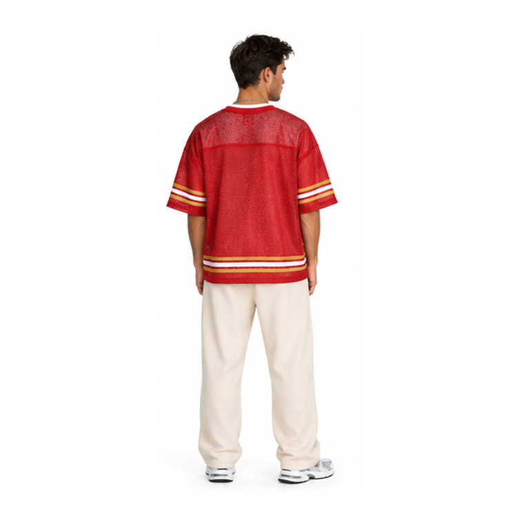 Custom Retro Soccer Jersey Breathable Mesh Fabric Oversized Retro football Jersey for men