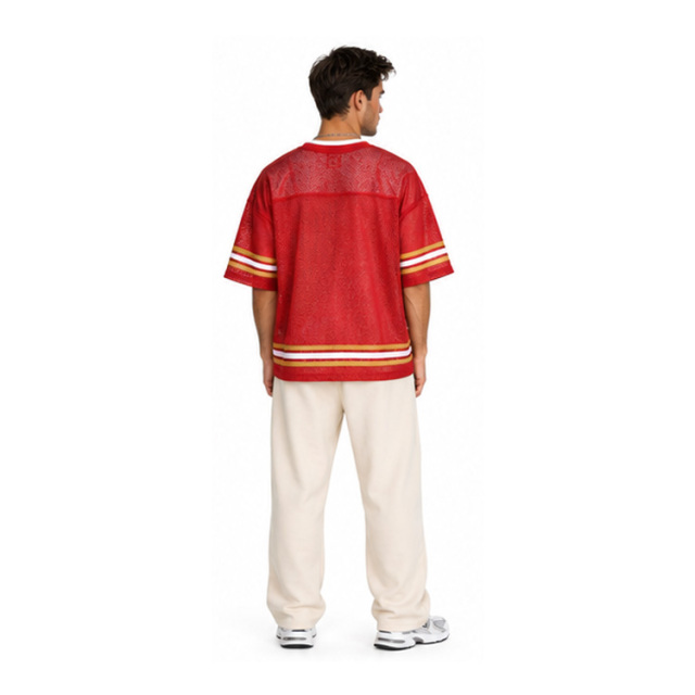 Custom Retro Soccer Jersey Breathable Mesh Fabric Oversized Retro football Jersey for men