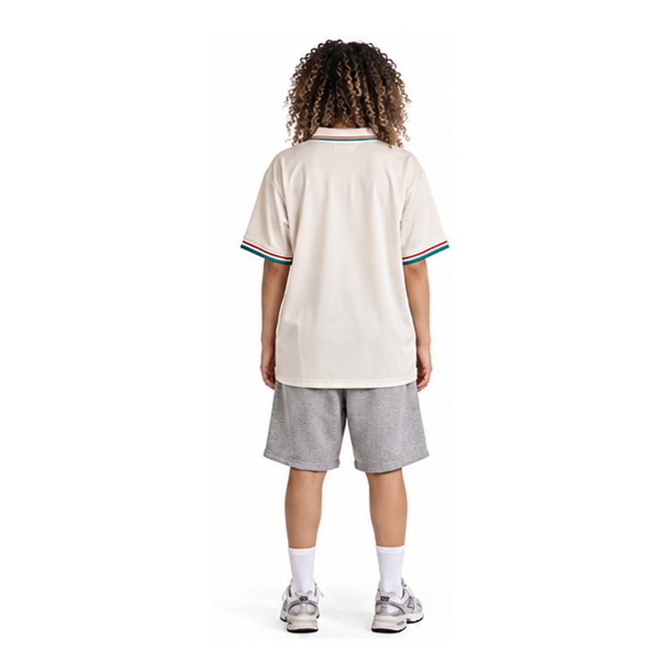 Unisex Retro Collared Soccer Jersey Lightweight Smooth Fabric Color Block Spliced Short Sleeve Streetwear Top Jerseys