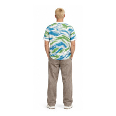 Uzbek Football Jersey, Retro Gradient Pattern Short Sleeve Soccer Shirt