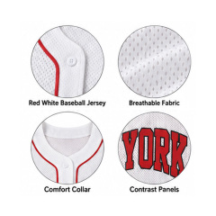 Women Oversized New York Print Mesh Baseball Jersey Open Front Short Sleeve Street Shirt