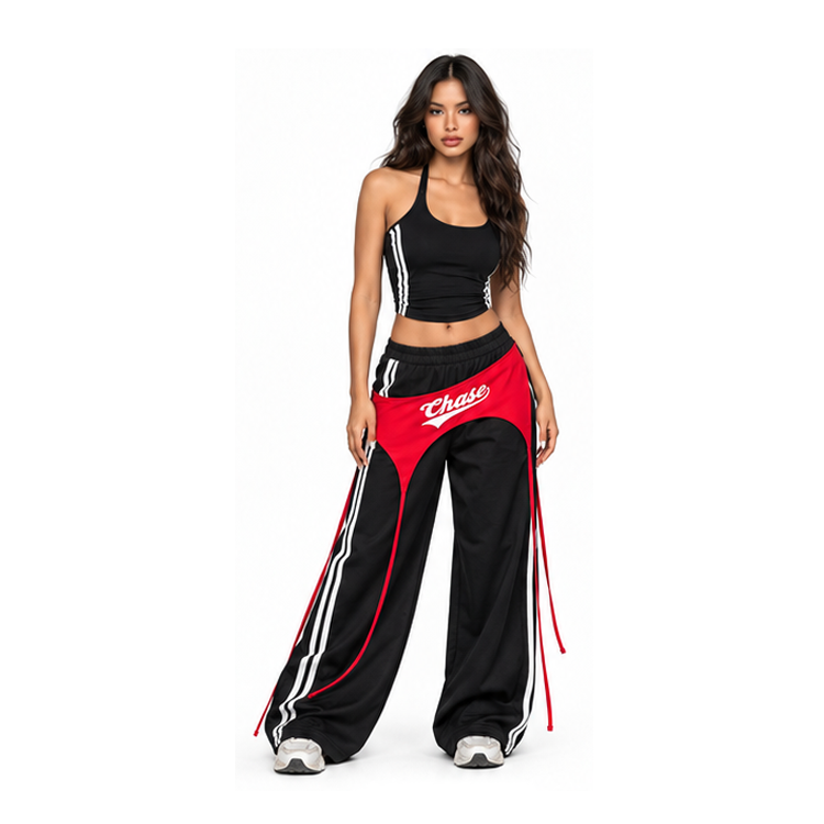 Wholesale Women Y2K Halter Tank Top Double Strap Side Striped Ruched Slim Fit Cropped Sport Cami Vest