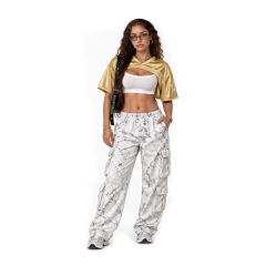 Y2K Women Metallic Gold Star Print Football Shrug Mesh Splice Short Sleeve Ultra Cropped Jersey Shrug Top