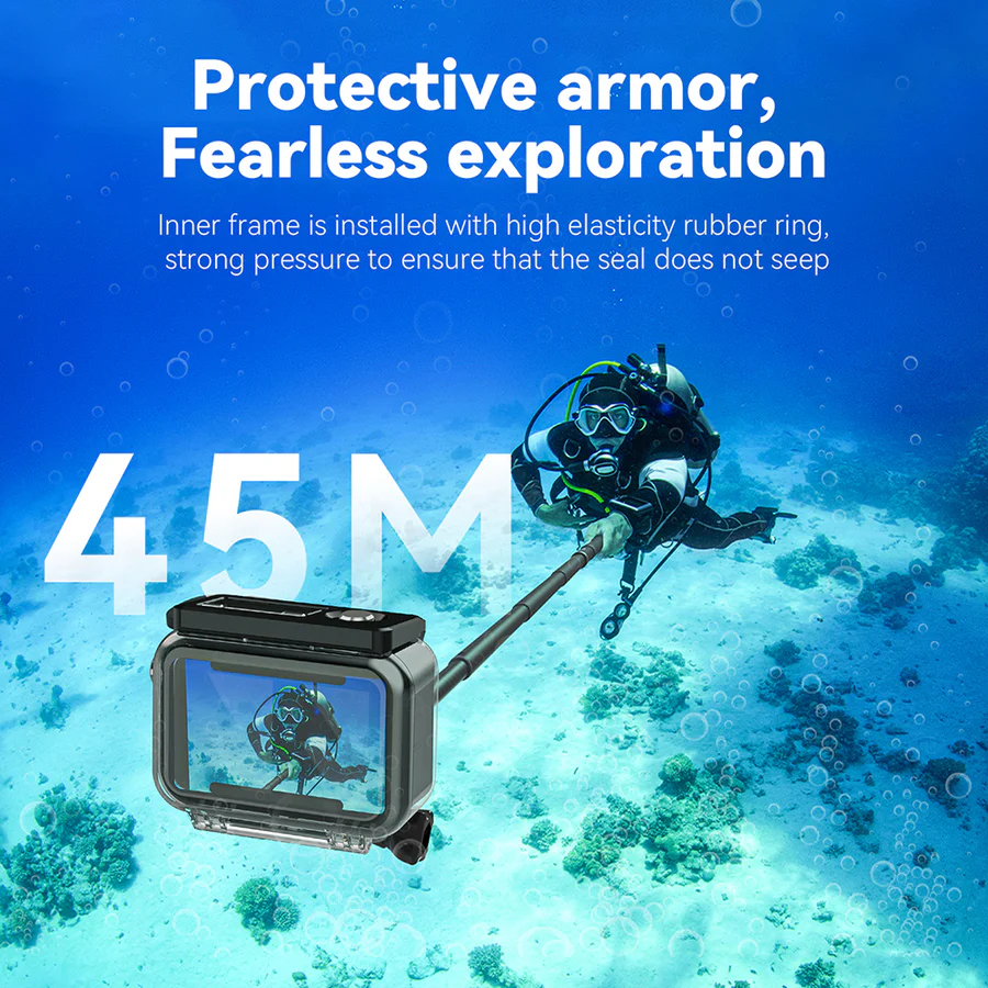 TELESIN Waterproof Case for DJI OSMO ACTION 3/4