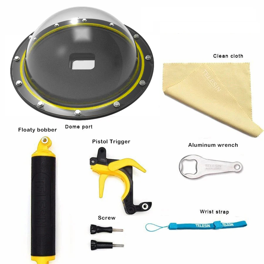 TELESIN Dome Port for GoPro Hero 8/7/6/5 Black
