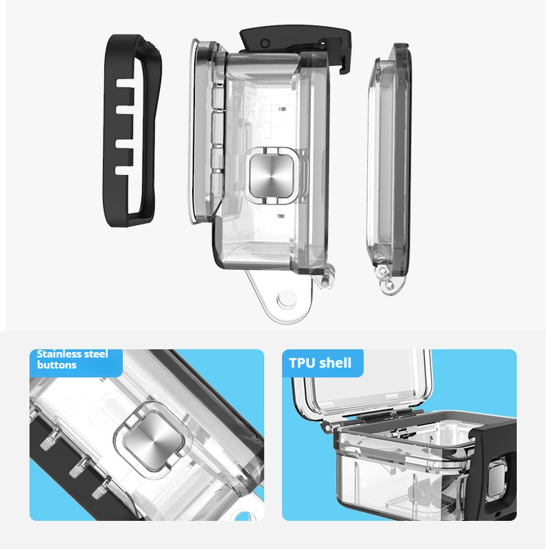 45M Underwater Housing Waterproof Case for GoPro Hero 8 TELESIN