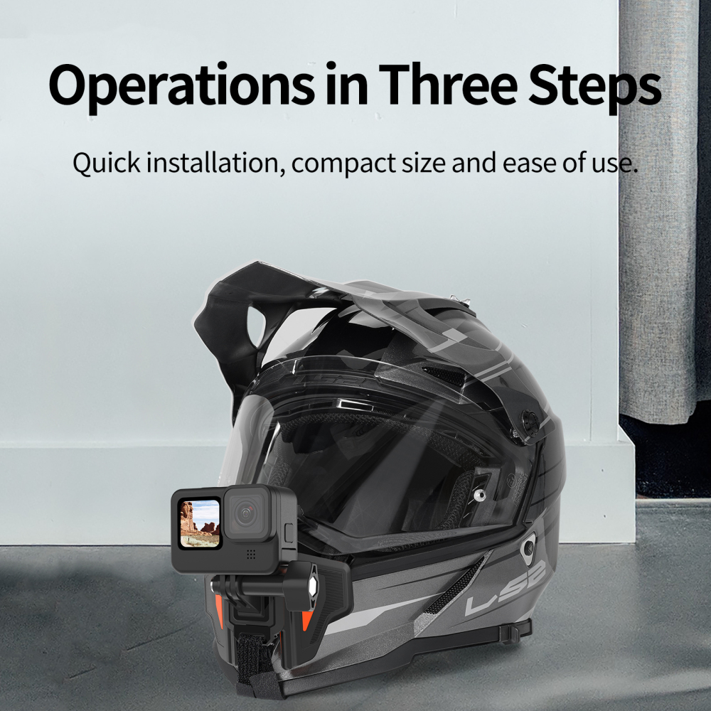 TELESIN Motorcycle Helmet Chin Strap Mount for Action Camera