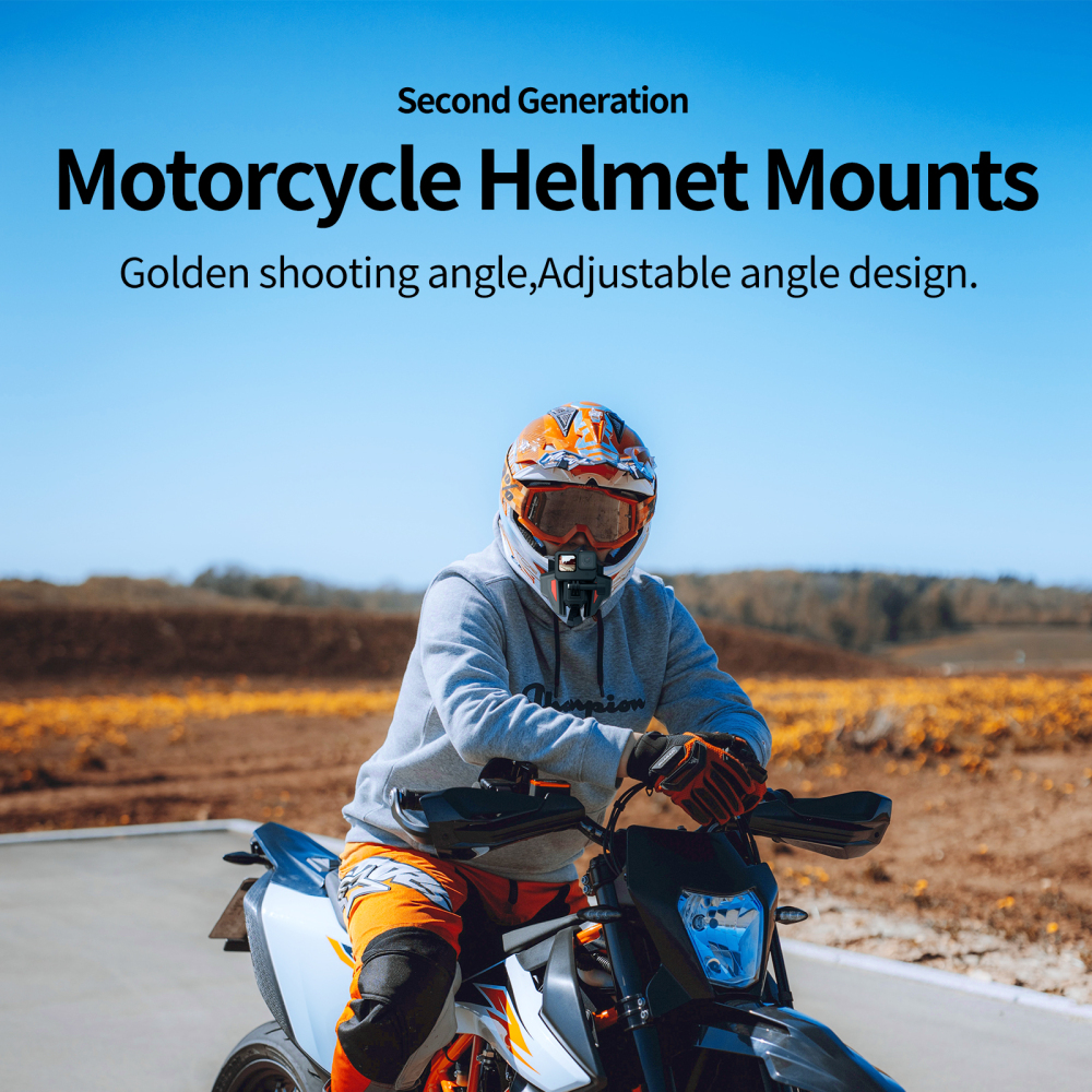 TELESIN Motorcycle Helmet Chin Strap Mount for Action Camera