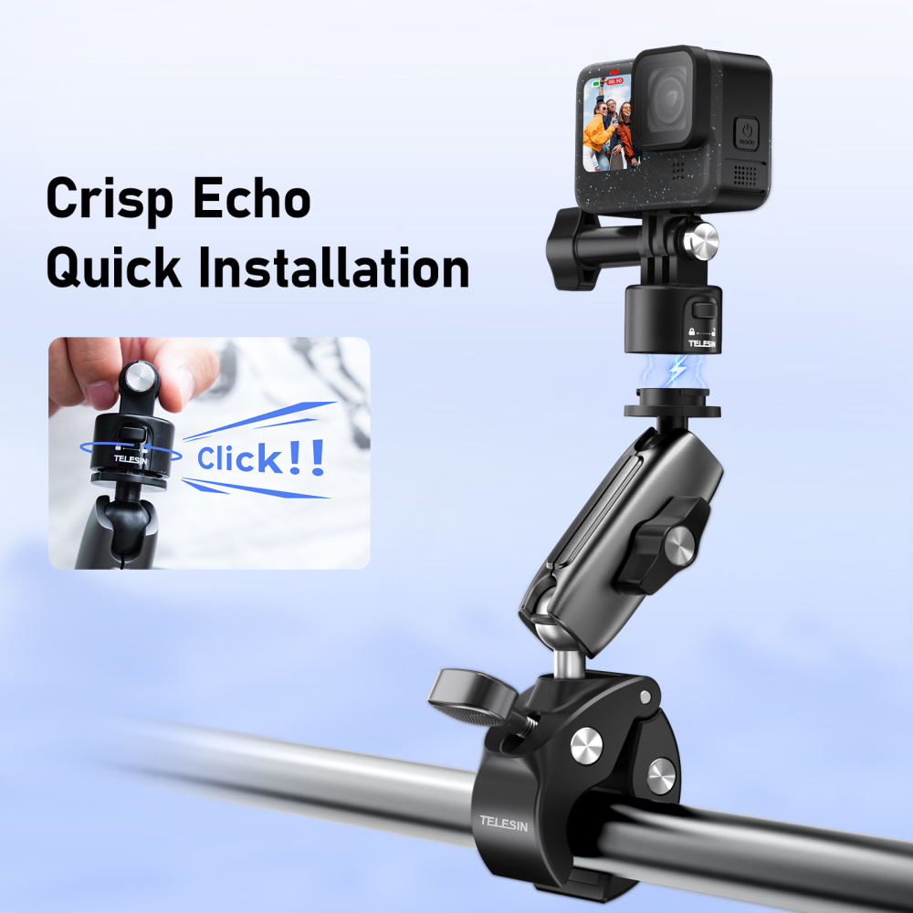 TELESIN Quick Release Universal Clamp Mount
