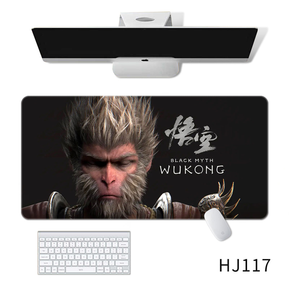 超大黑神话悟空鼠标垫键盘垫电脑办公桌垫耐脏防滑游戏电竞垫批发